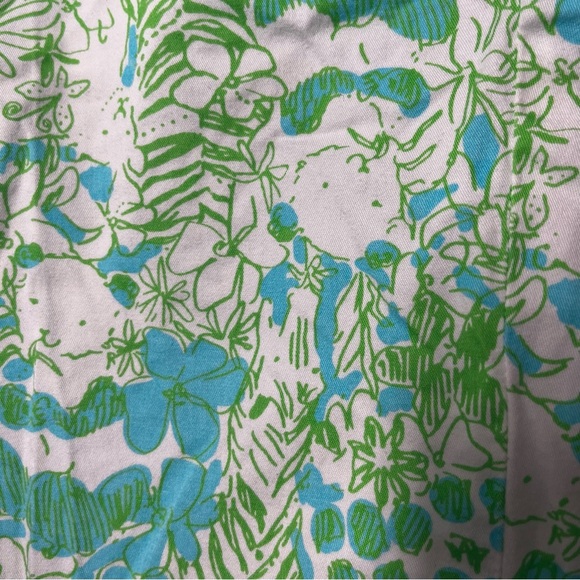 Lilly Pulitzer Mccallum Its A Zoo Green Blue Women's Chipper Shorts Size 4 - Picture 3 of 7